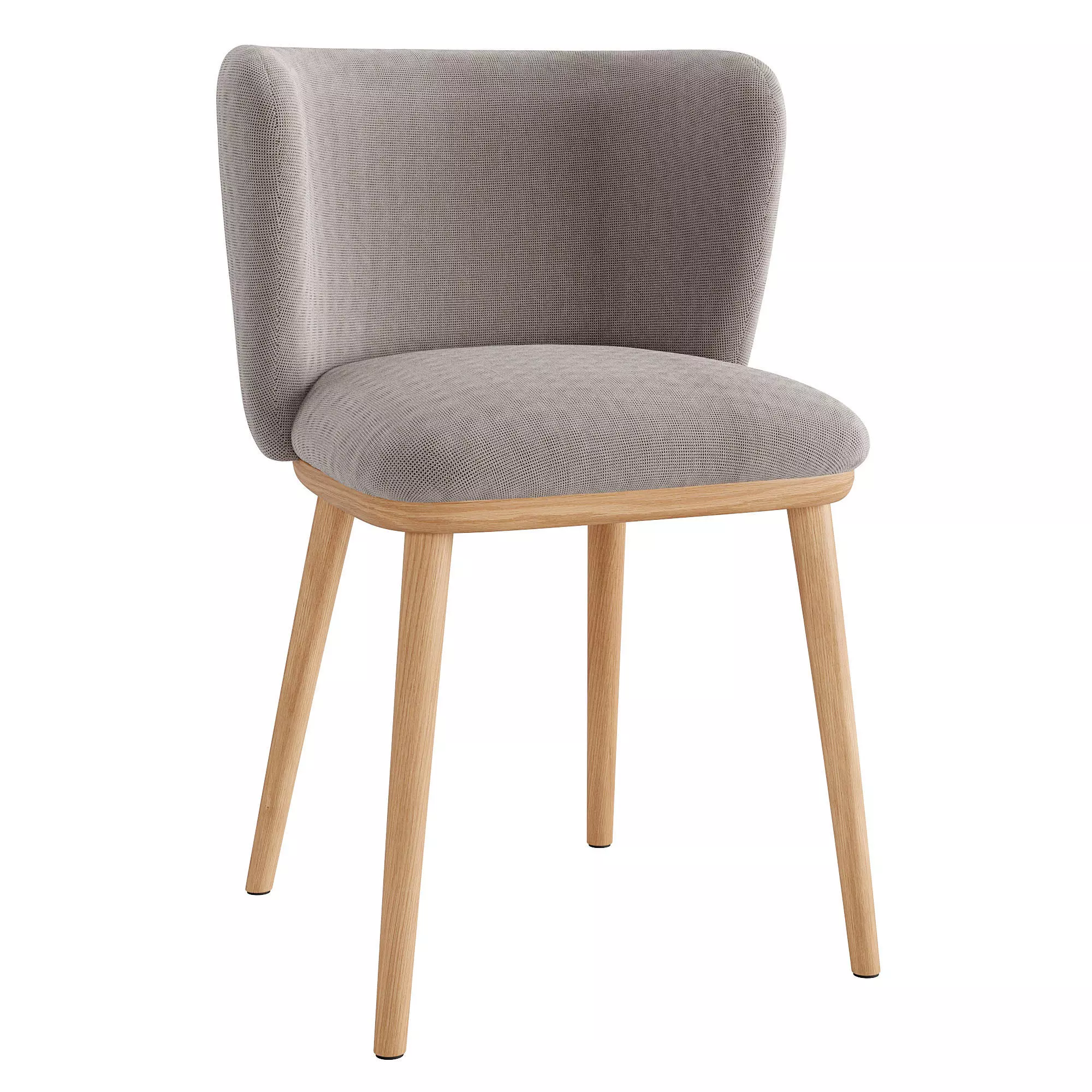 Harper fabric dining chair 3D model