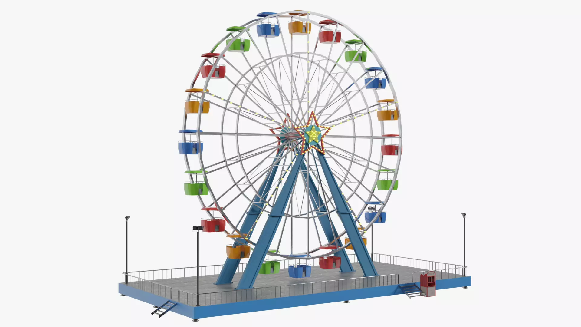 Ferris Wheel - Low-poly 3D model