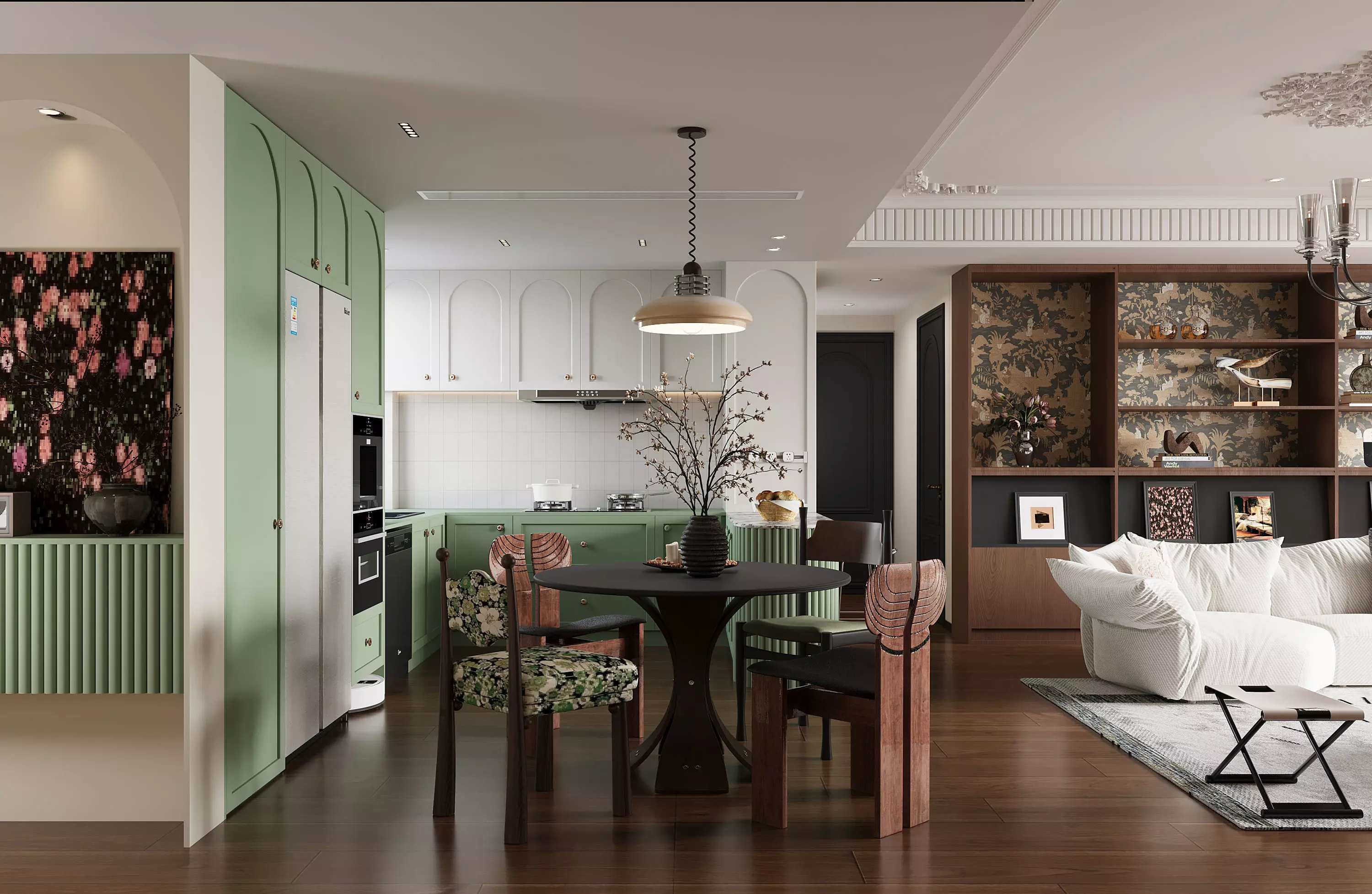 French style living room 3D model