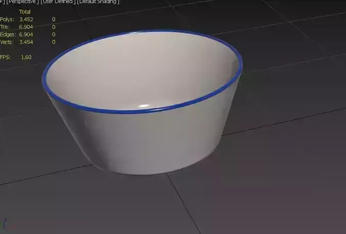 Bowl M21 Low-poly 3D model 3