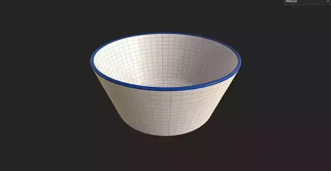Bowl M21 Low-poly 3D model 2