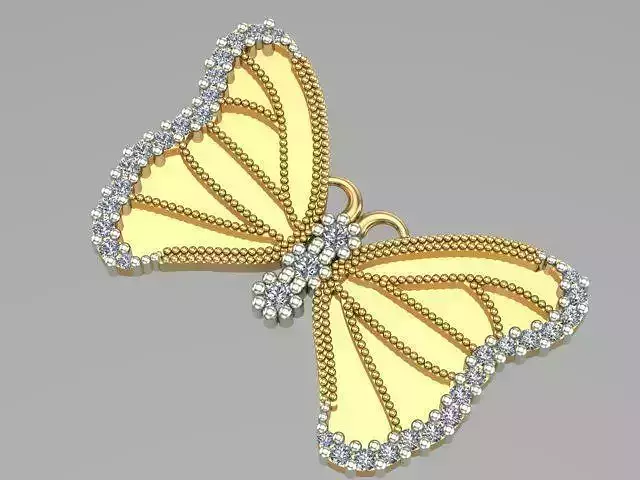 sintered butterfly pendant