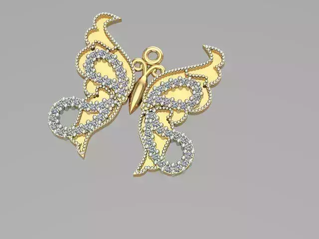 sintered butterfly pendant