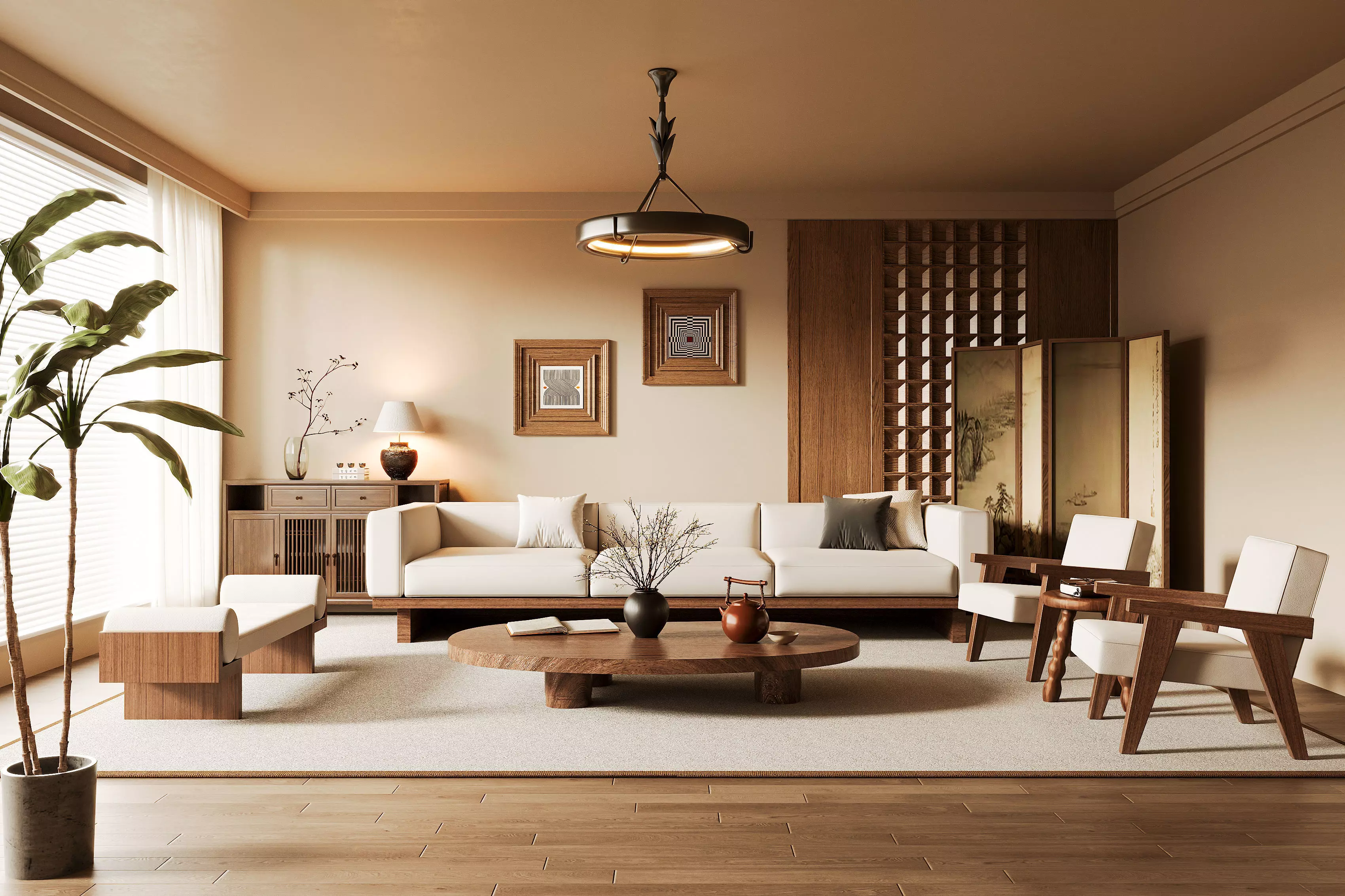 Modern living room 3D model 3D model