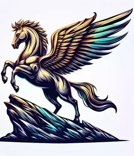 Pegasus pendant winged horse pendant menspendant