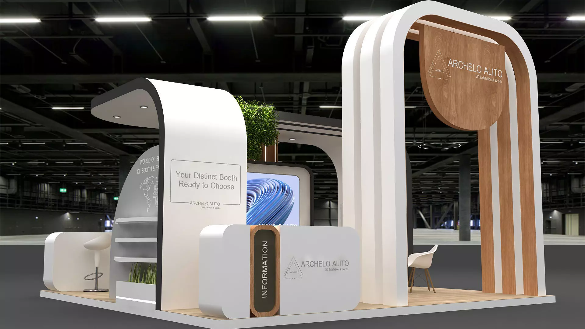 stall booth 3D model