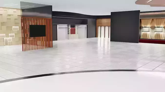 Premium Jewelry Showcase Interior 3D Product Display Low-poly 3D model