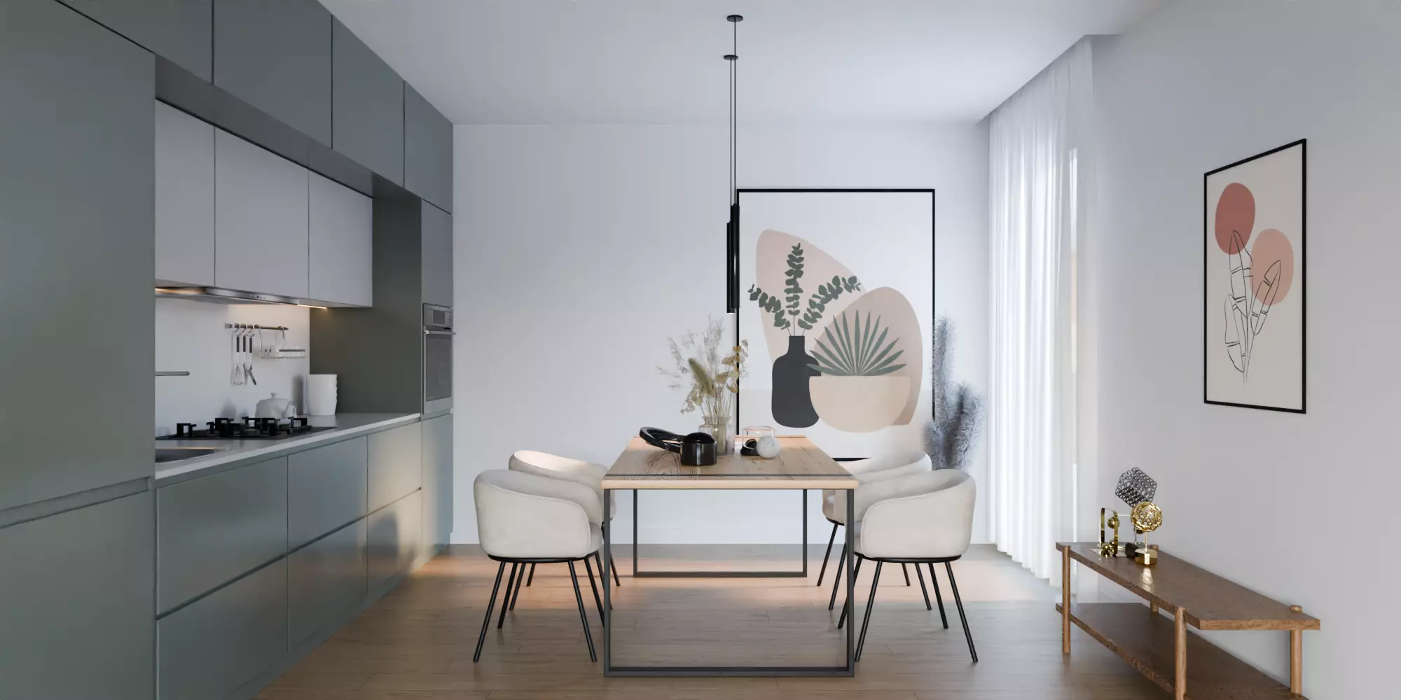 Scene - Kitchen Interior - Cycles Free 3D model