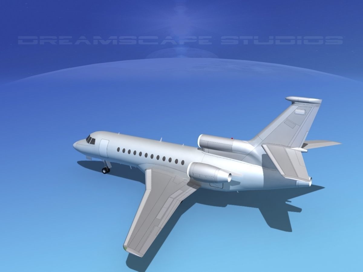 Dassault Falcon 900 Bare Metal 3D model_7
