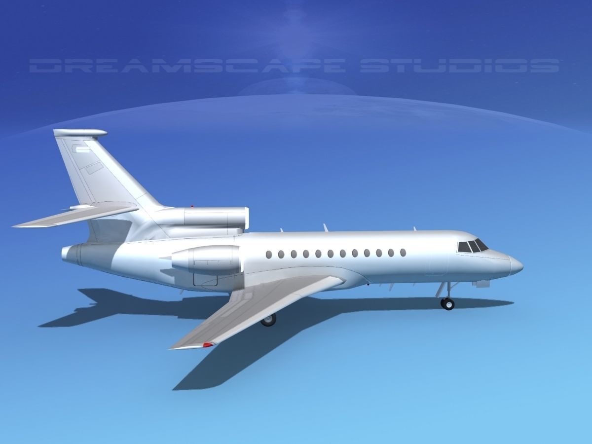 Dassault Falcon 900 Bare Metal 3D model_3