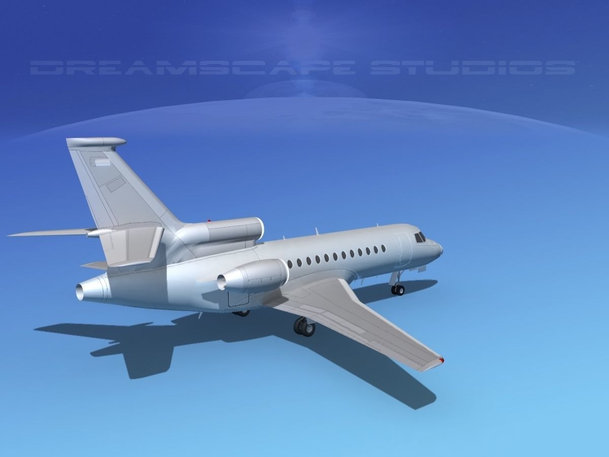 Dassault Falcon 900 Bare Metal 3D model_4