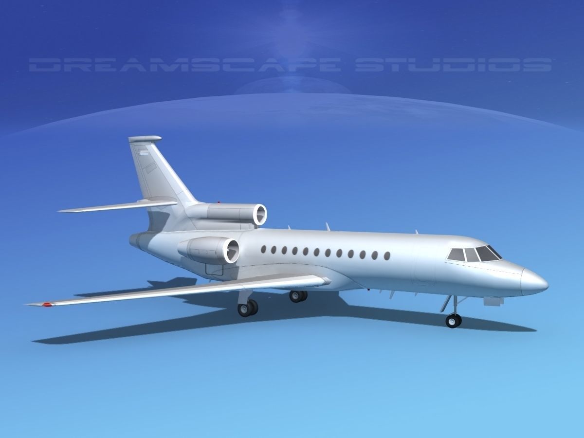 Dassault Falcon 900 Bare Metal 3D model_2
