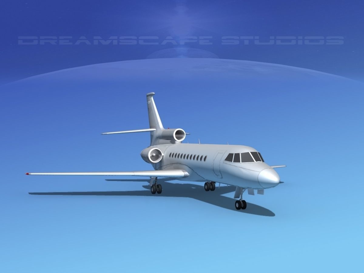 Dassault Falcon 900 Bare Metal 3D model_1