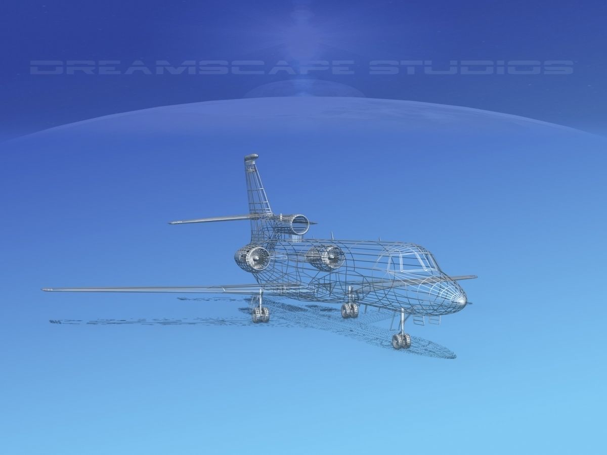 Dassault Falcon 900 Bare Metal 3D model_14