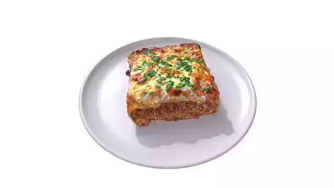 Lasagna Lazania Low-poly 3D model