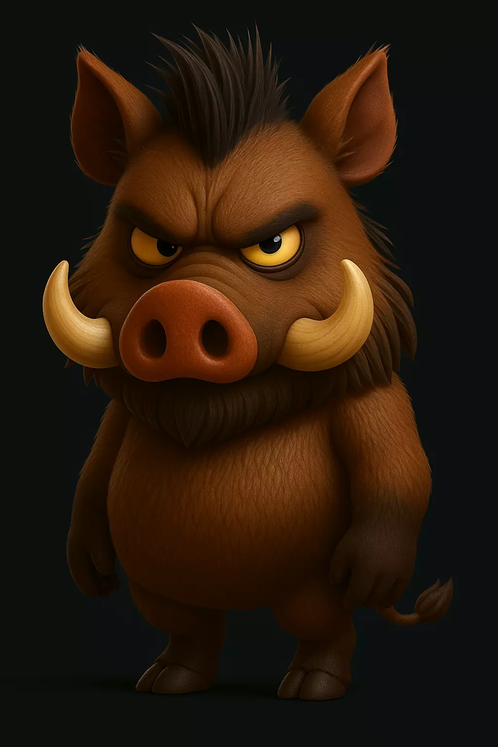 Wild Boar with Tusks 3D print model