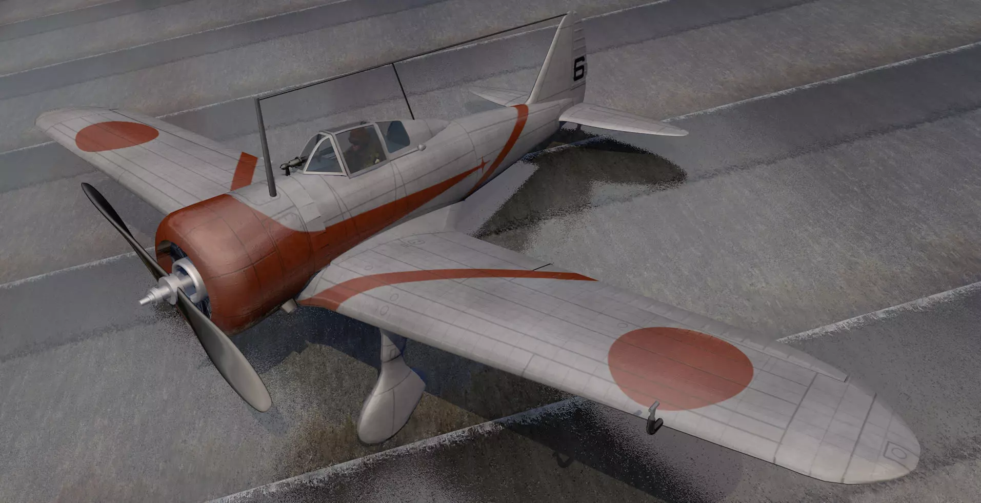 Nakajima Ki-27 Nate 3D model_0