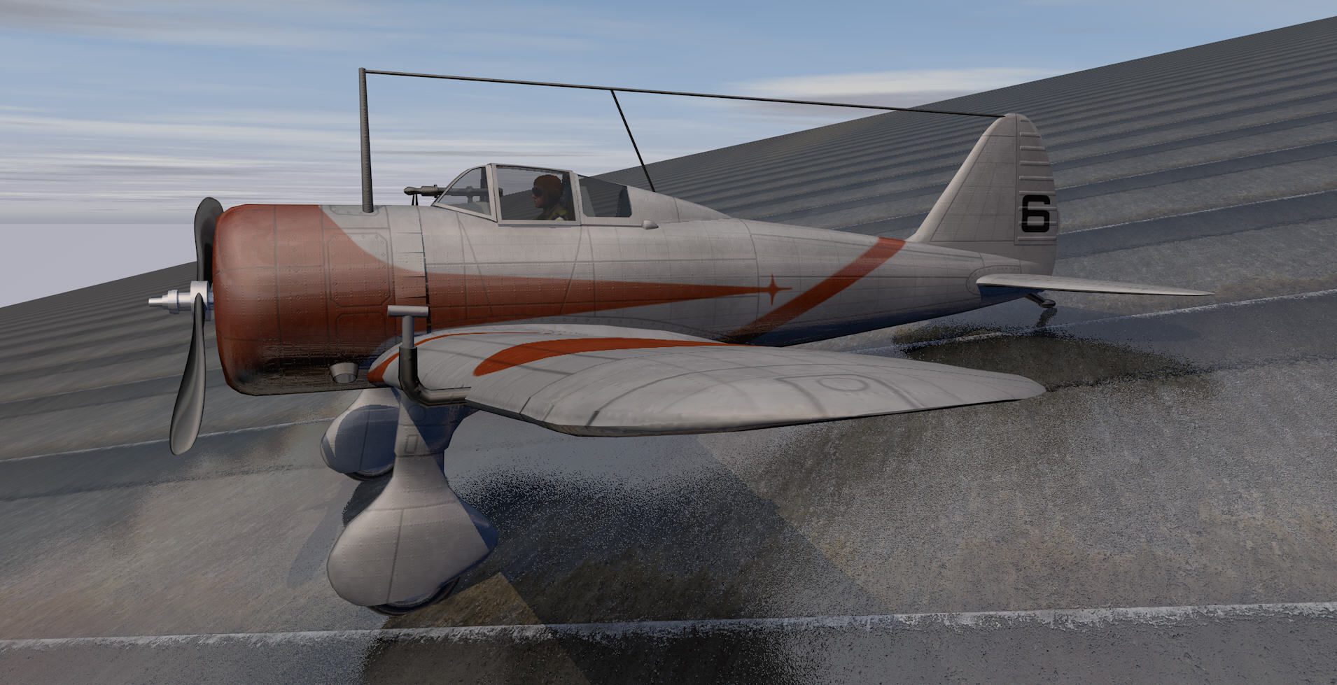 Nakajima Ki-27 Nate 3D model_2