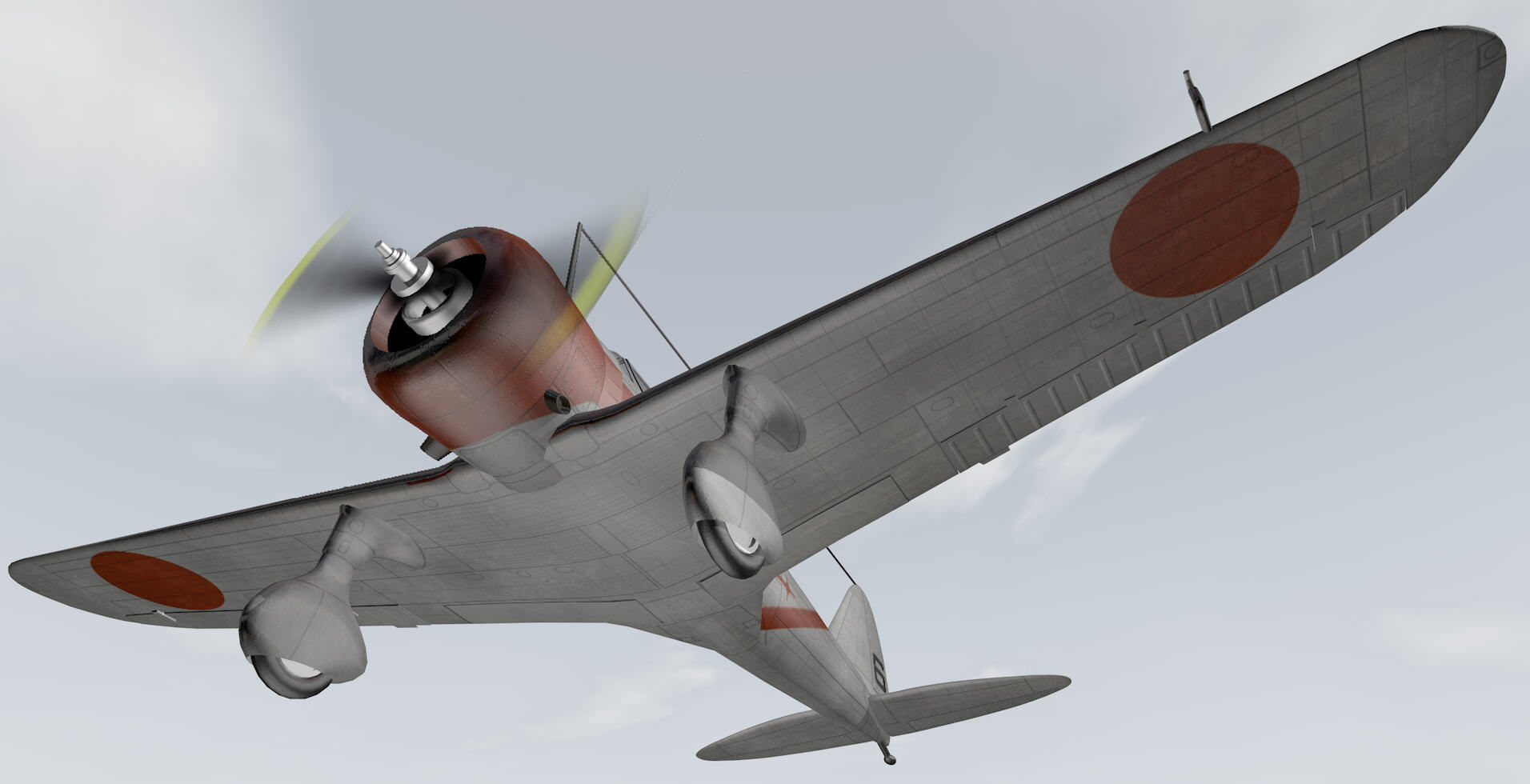 Nakajima Ki-27 Nate 3D model_9