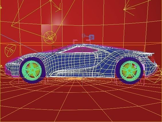 Car model futuristic sports 3D model_5