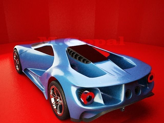 Car model futuristic sports 3D model_4