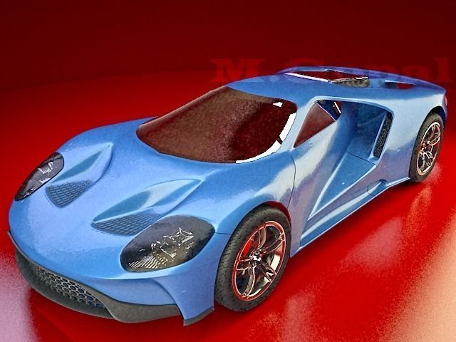 Car model futuristic sports 3D model_3