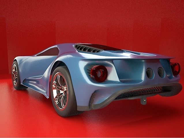 Car model futuristic sports 3D model_1