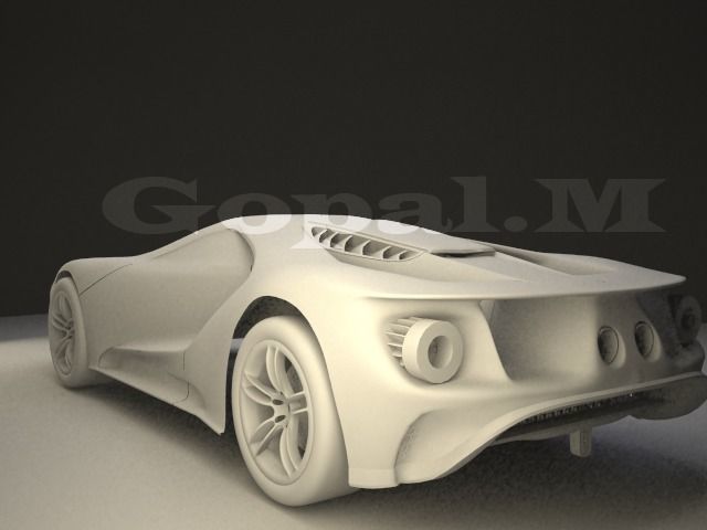 Car model futuristic sports 3D model_2