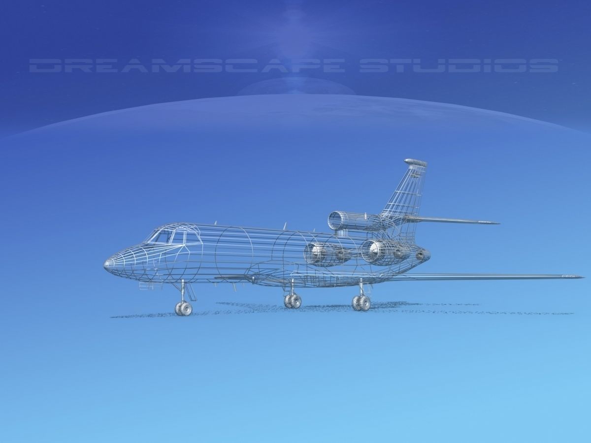 Dassault Falcon 900 V03 3D model_10