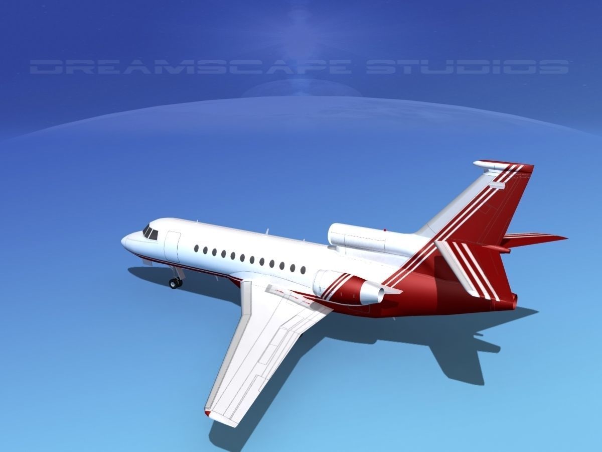 Dassault Falcon 900 V03 3D model_7
