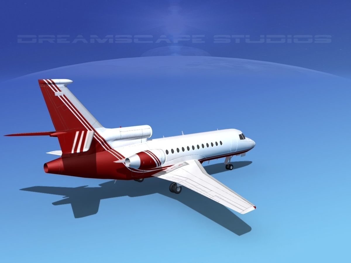 Dassault Falcon 900 V03 3D model_4
