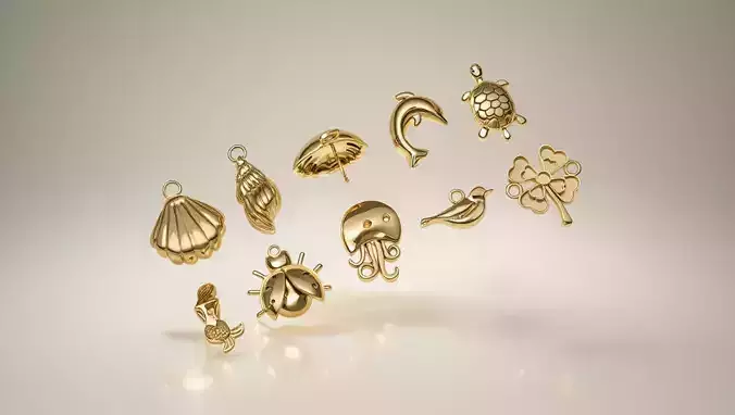 Pandora Ocean and Nature Charms Bracelet and Necklace Ready