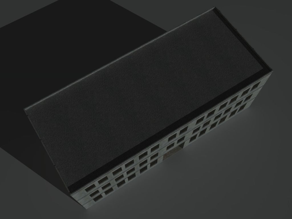 Derelict Building 1 Low-poly 3D model_9