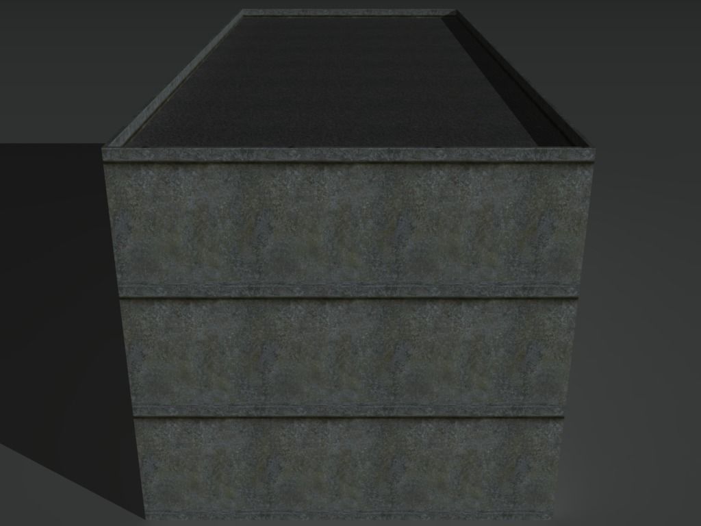 Derelict Building 1 Low-poly 3D model_7