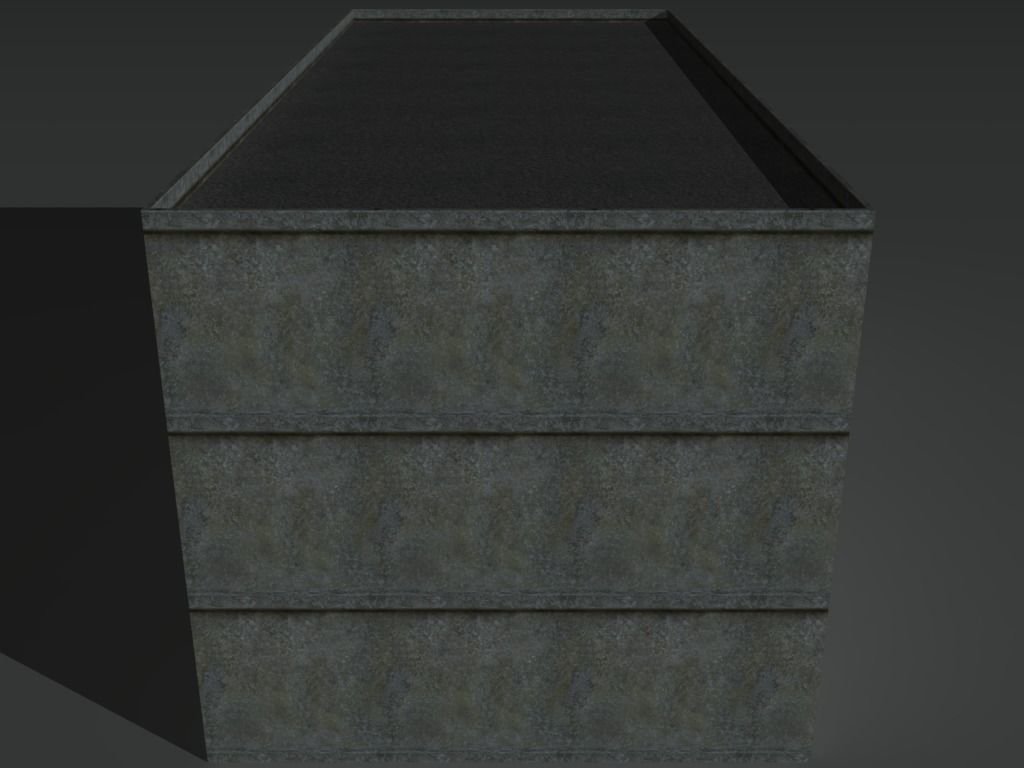 Derelict Building 1 Low-poly 3D model_3