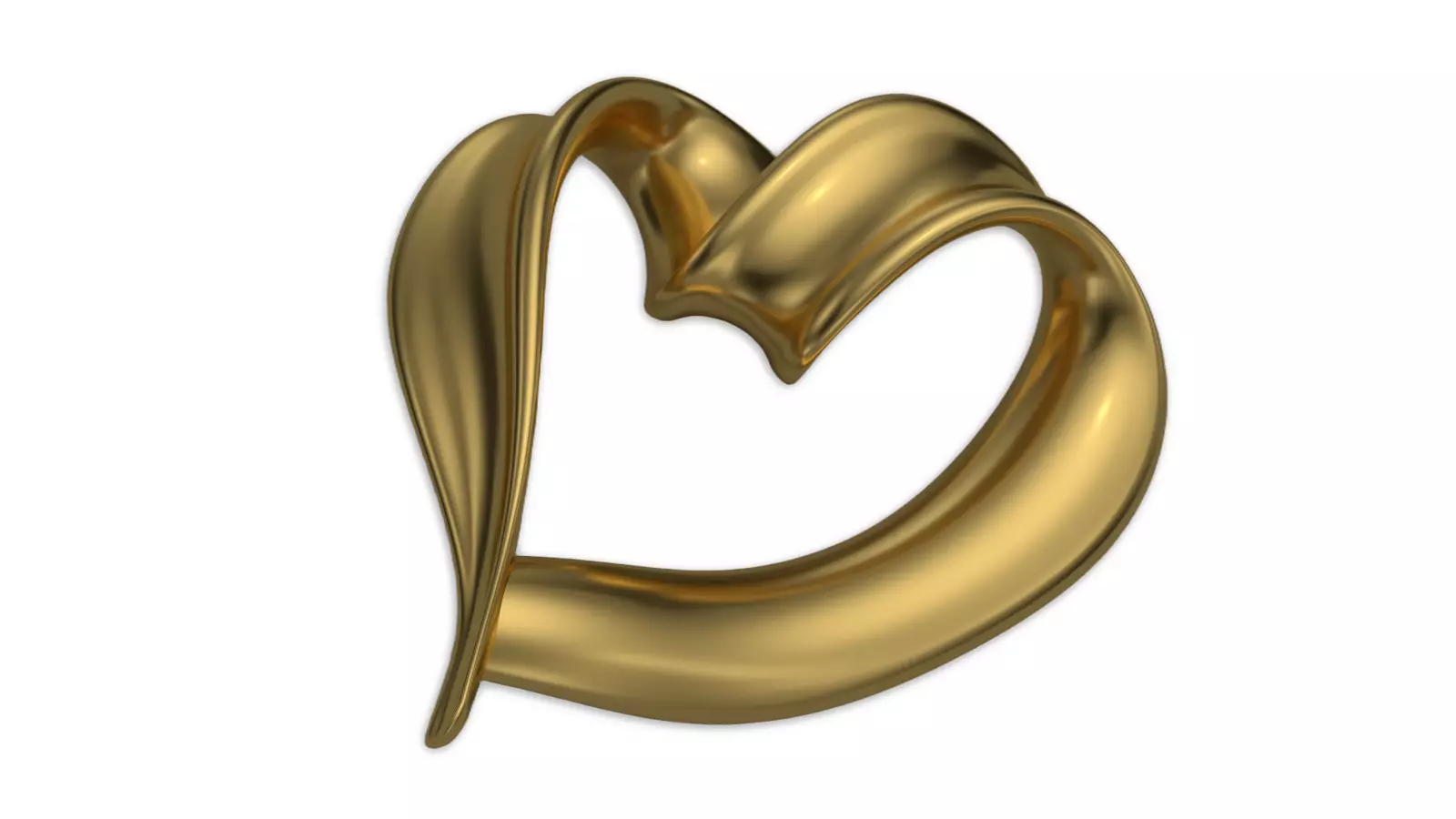 Heart Pendant 3D Model - Elegant Organic Jewelry - 3D Printable 3D print model
