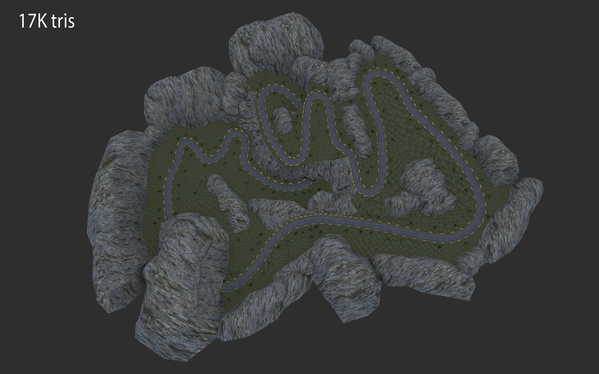 Mountain Road Pack Low-poly 3D model_5