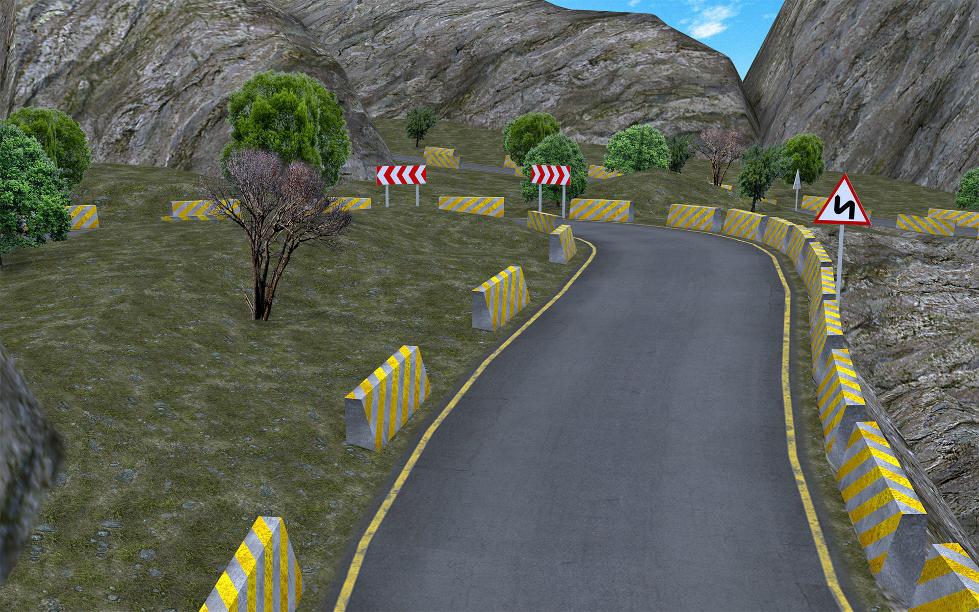 Mountain Road Pack Low-poly 3D model_2