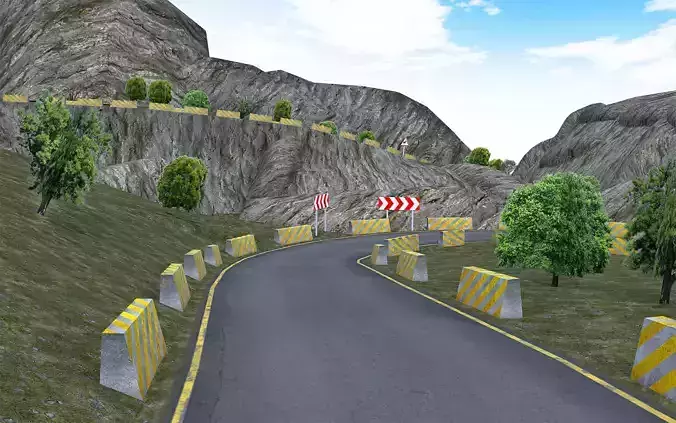 Mountain Road Pack Low-poly 3D model