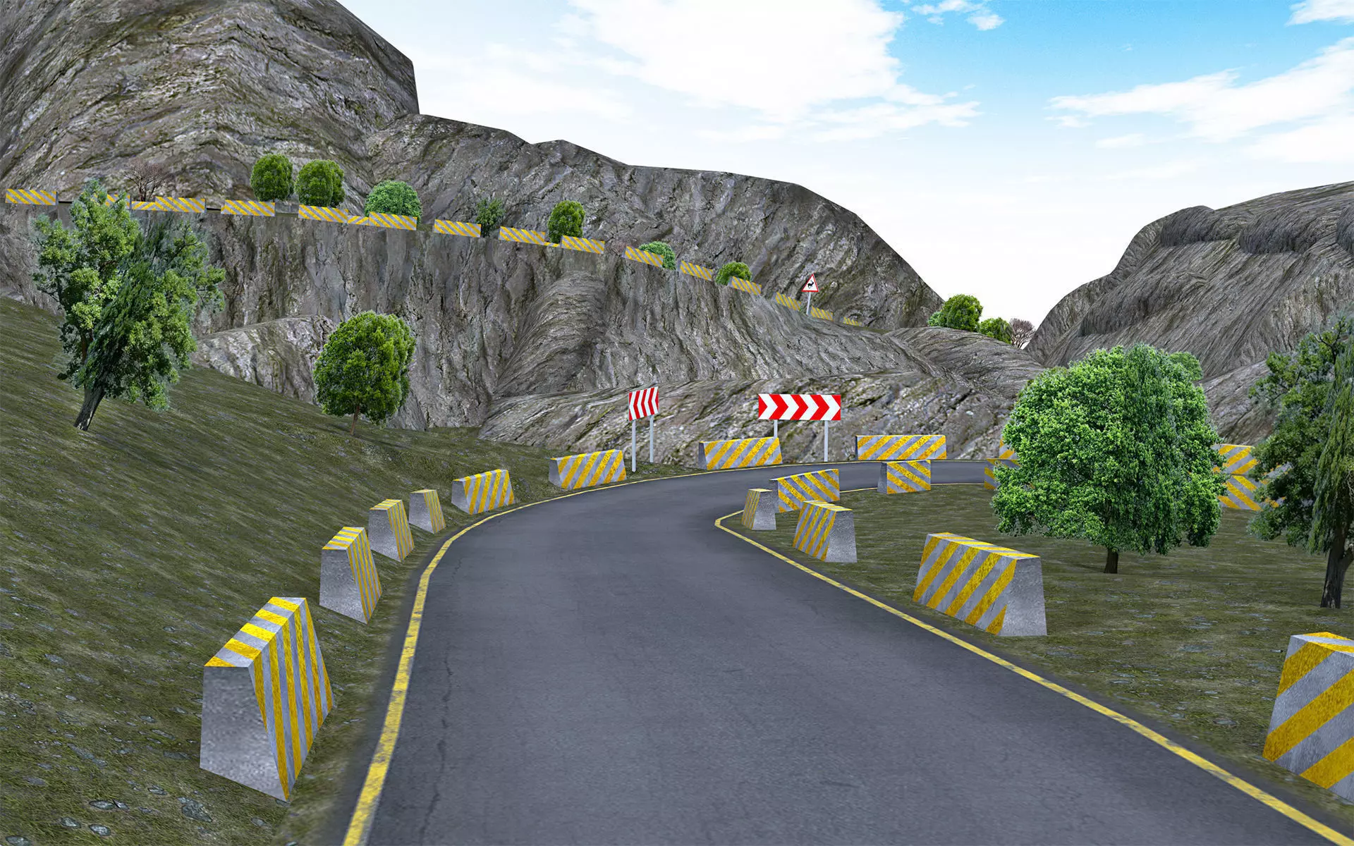Mountain Road Pack Low-poly 3D model_0