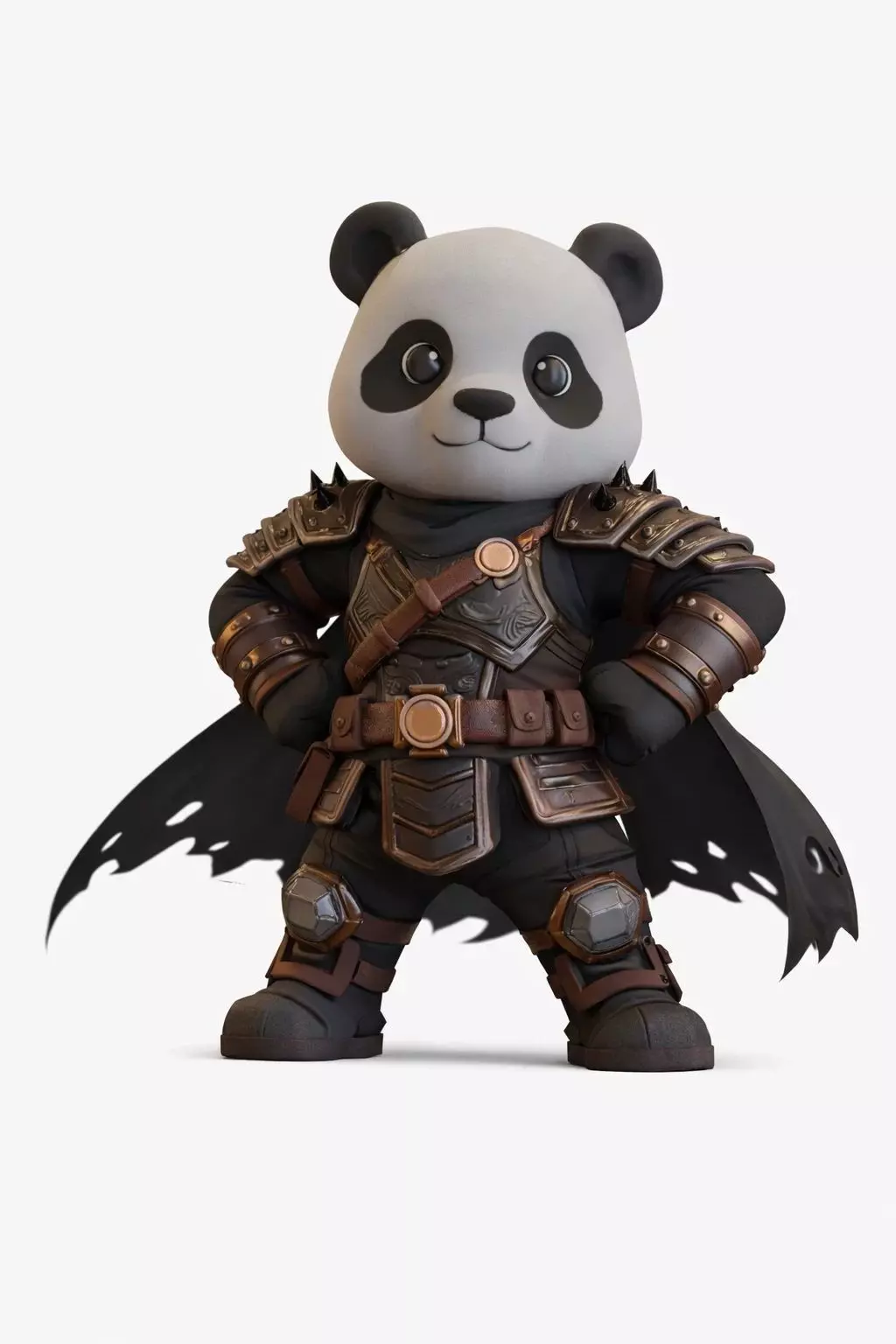 Stylized Panda Warrior Low-poly 3D model