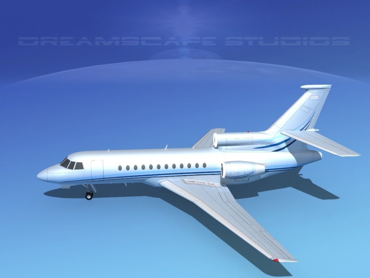 Dassault Falcon 900 V12 3D model_8
