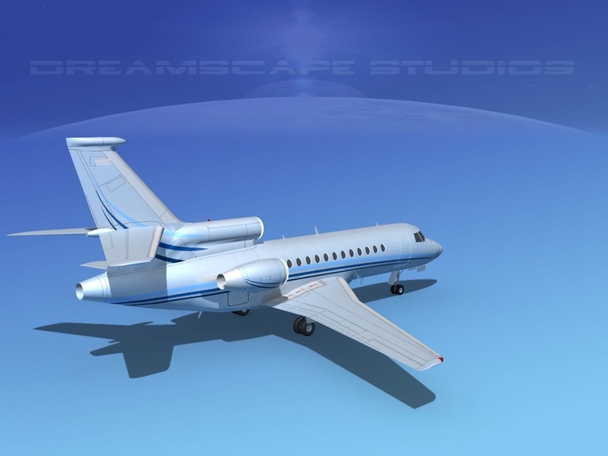 Dassault Falcon 900 V12 3D model_4