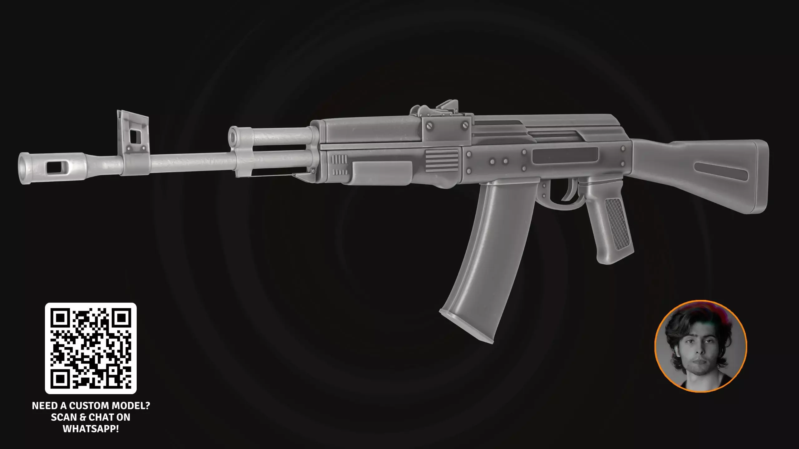 AK-103 Assault Rifle - 3D Model Modern Tactical Firearm 3D model