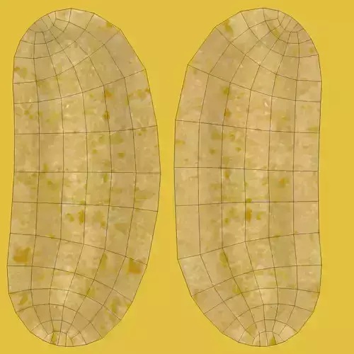 Corn Puffs - Snack Arrangement in Glass Bowl 3D model 7