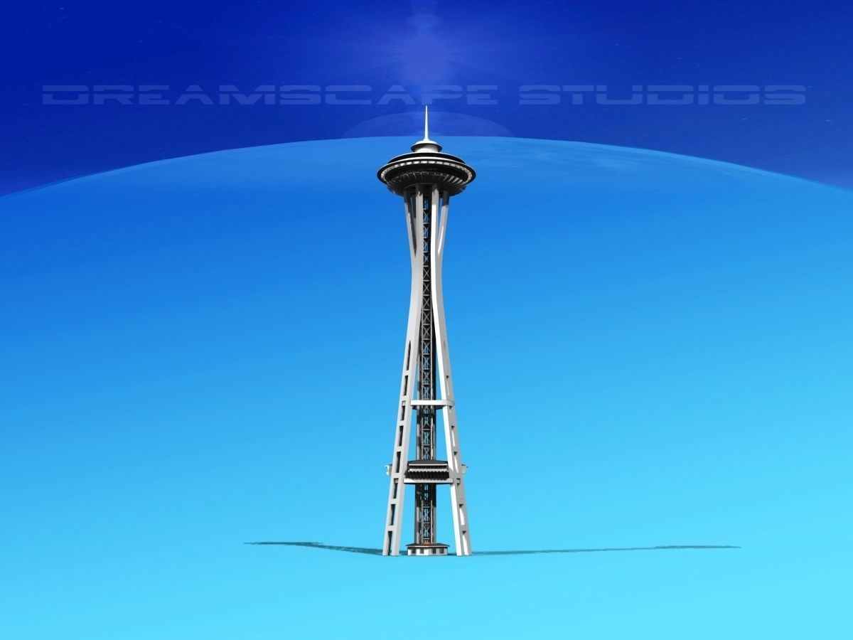 Seattle Space Needle 3D model_7
