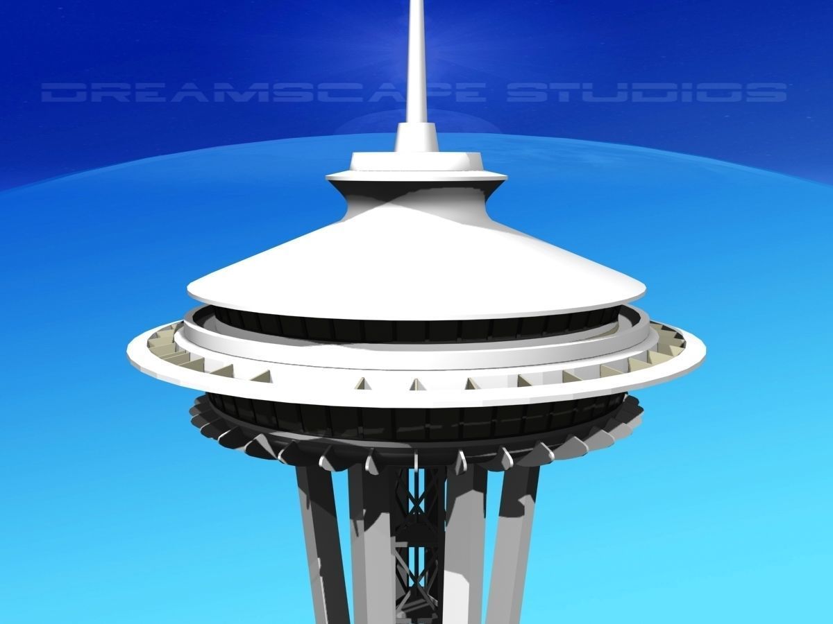 Seattle Space Needle 3D model_2