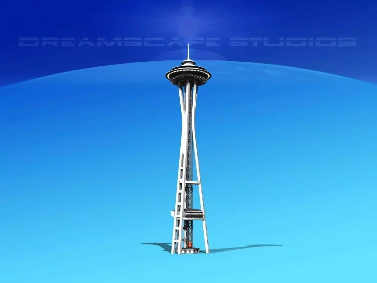Seattle Space Needle 3D model_0