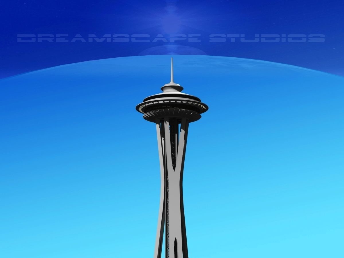 Seattle Space Needle 3D model_10