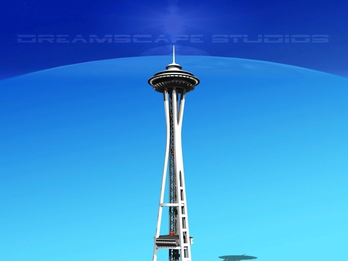 Seattle Space Needle 3D model_6